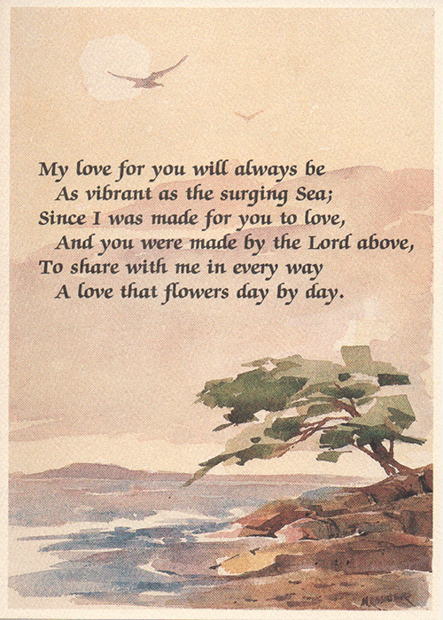 Pearls of Love - Romantic Card No. 1 - Flowering Love