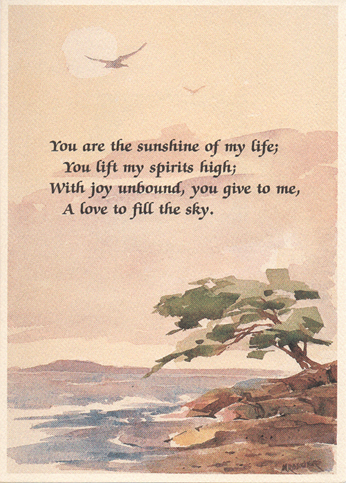 Pearls of Love - Romantic Card No. 7 - Sunshine of My Life